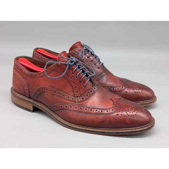 Mercanti Fiorentini Cuoio Italy Wingtip Oxford Shoes Ox Blood Size 10 M main image 5
